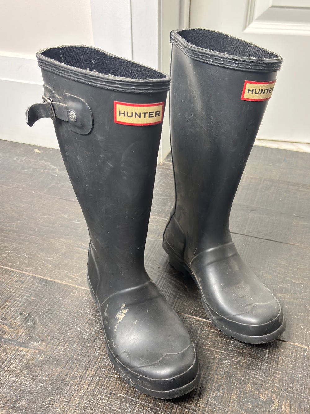 Black hunter kids boots